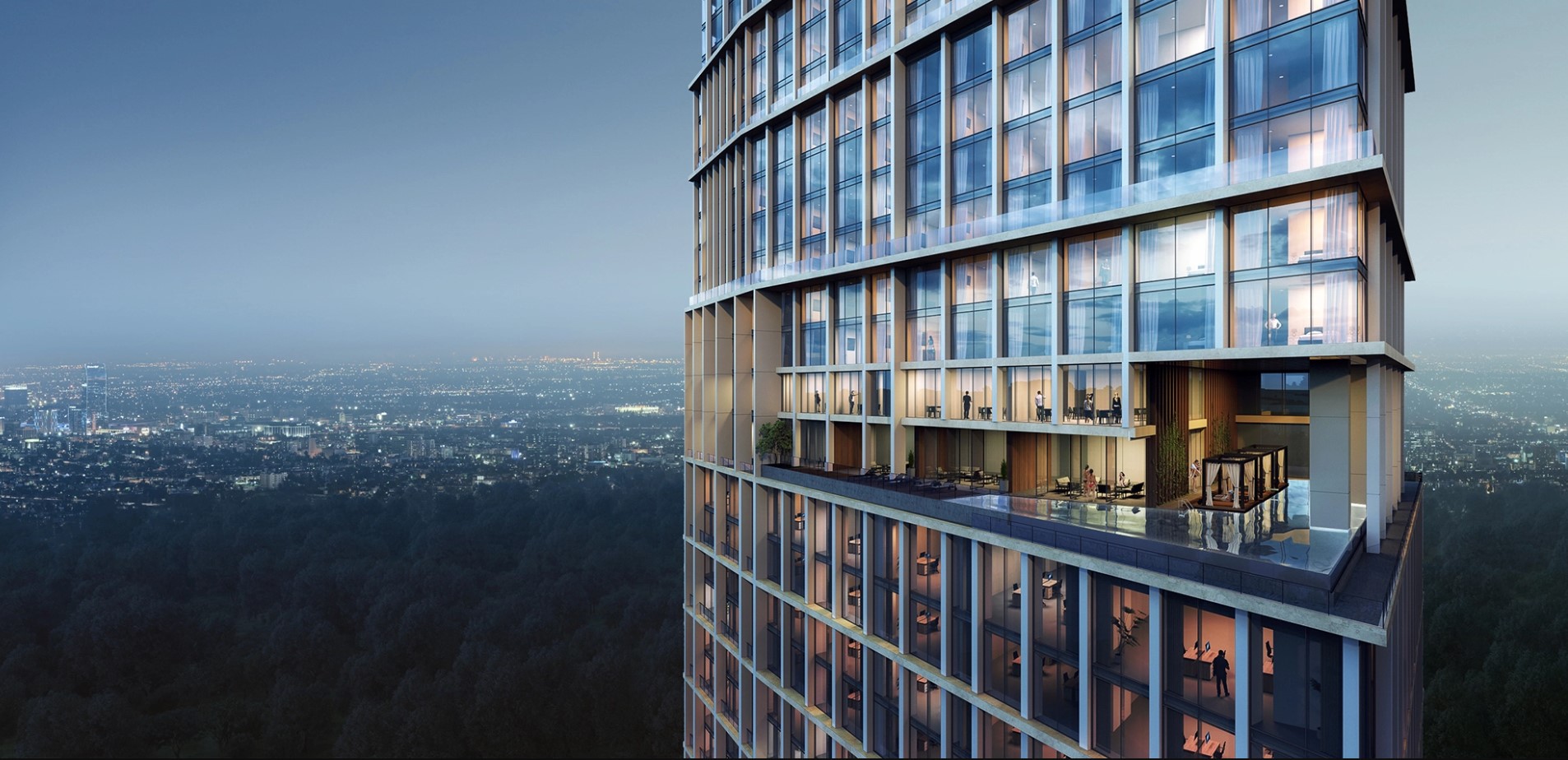 Professional 3D Rendering fo a Business Center Exterior