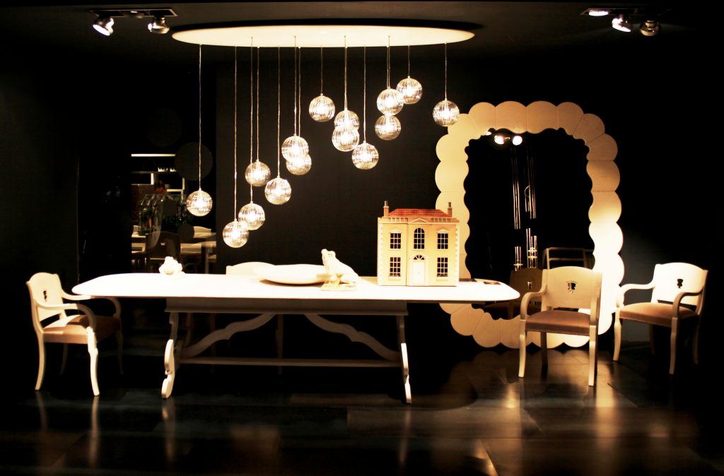 A Showroom with Furniture and Decor Items at a Design Show