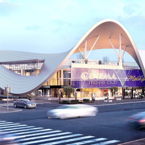 Shopping Mall 3D Rendering Project