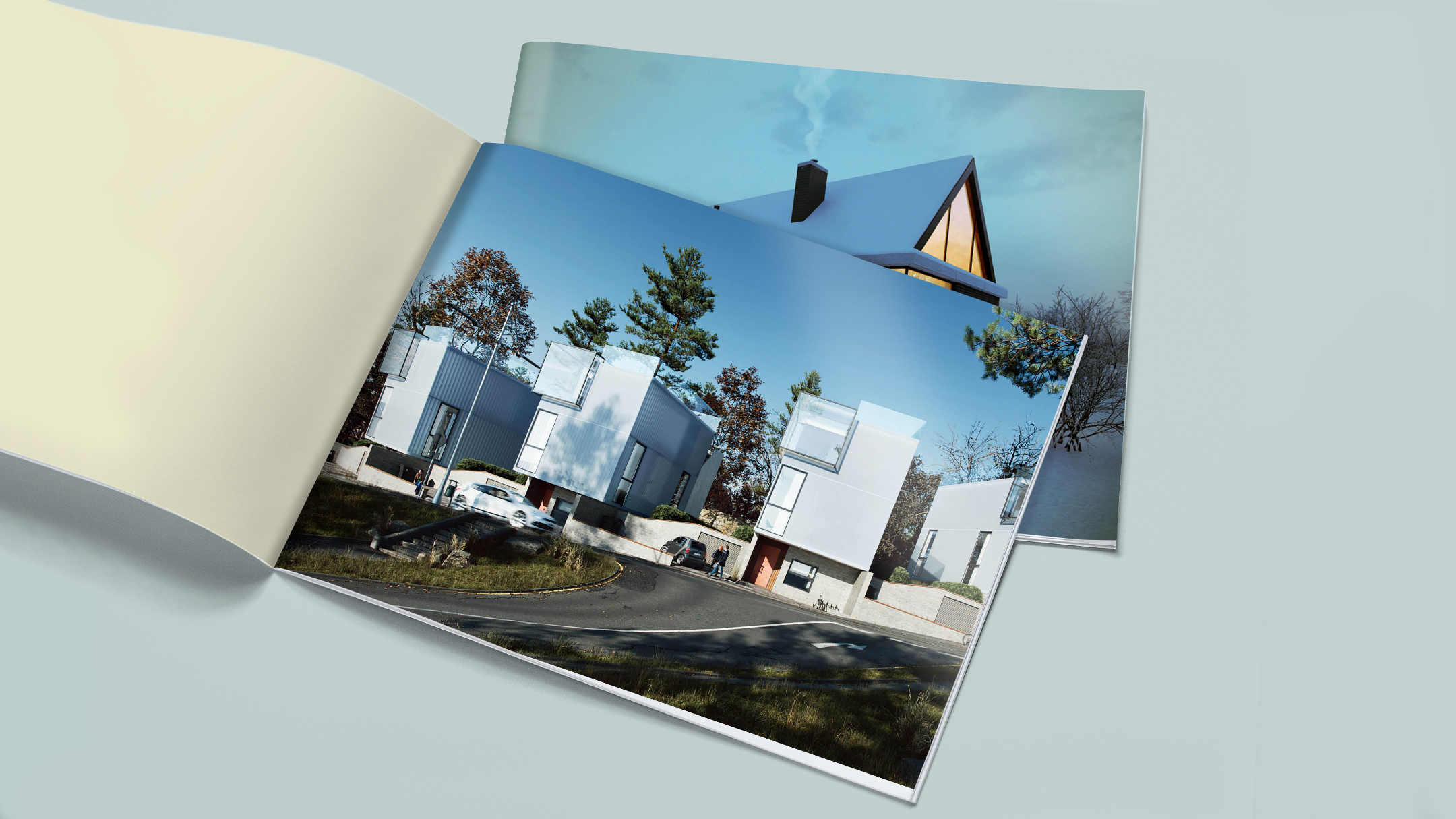 Photorealistic Visualization: a Brochure Advertising Future Real Estate