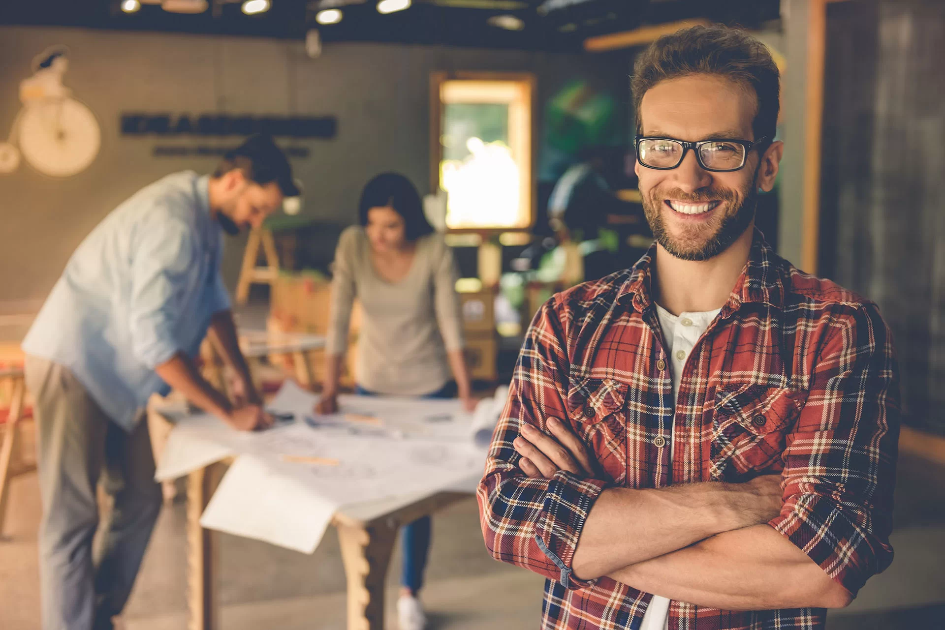 Team of Architects Working on a Project