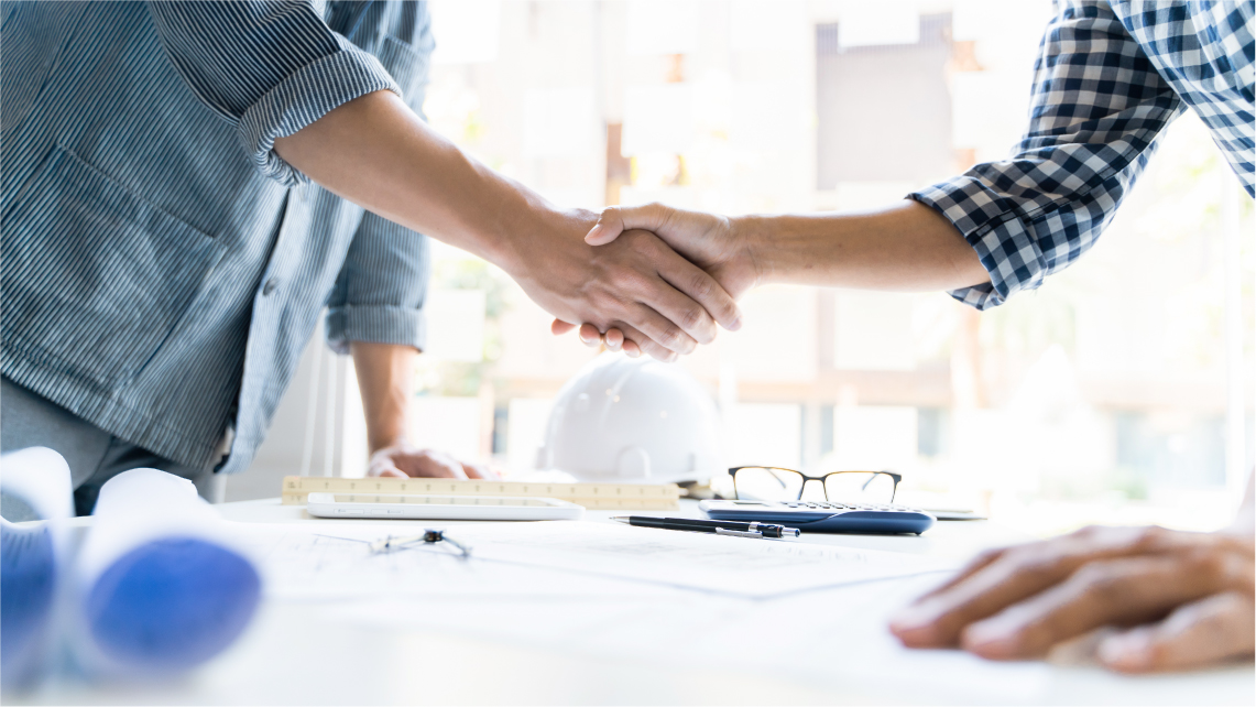 Architect and Customer Handshake