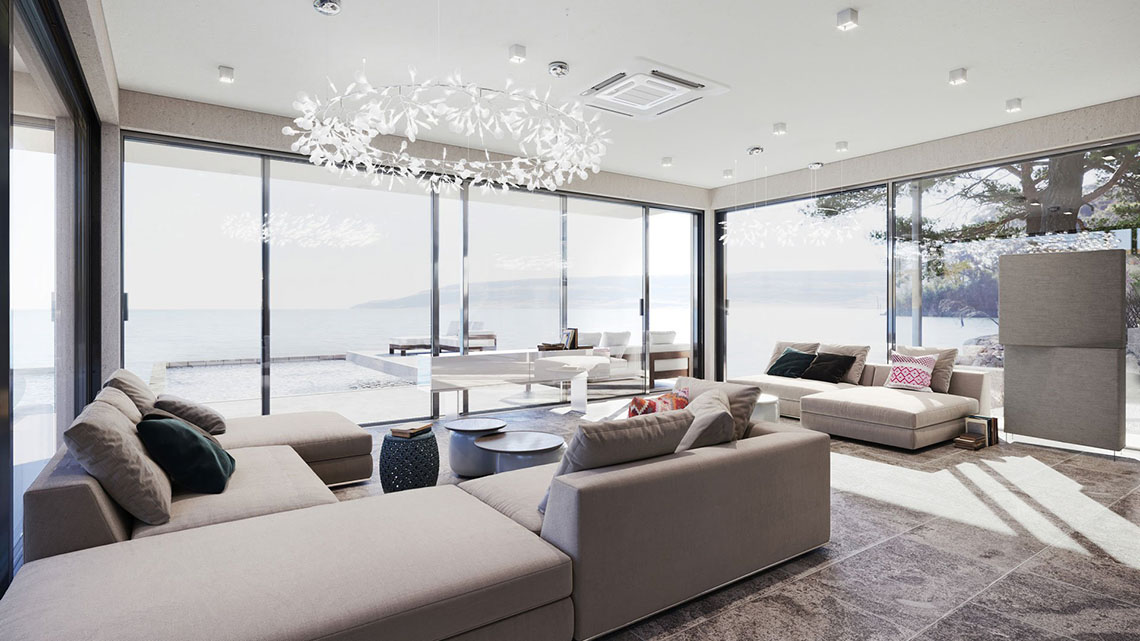 High Quality 3d Interior Visualization Living Room 