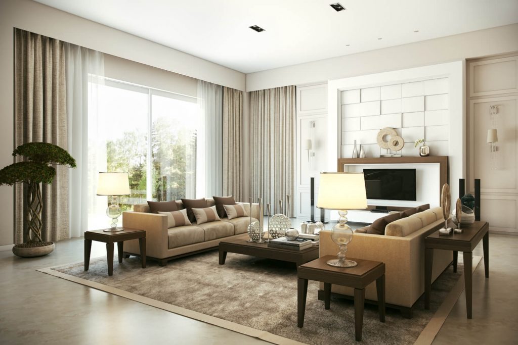 living room render image