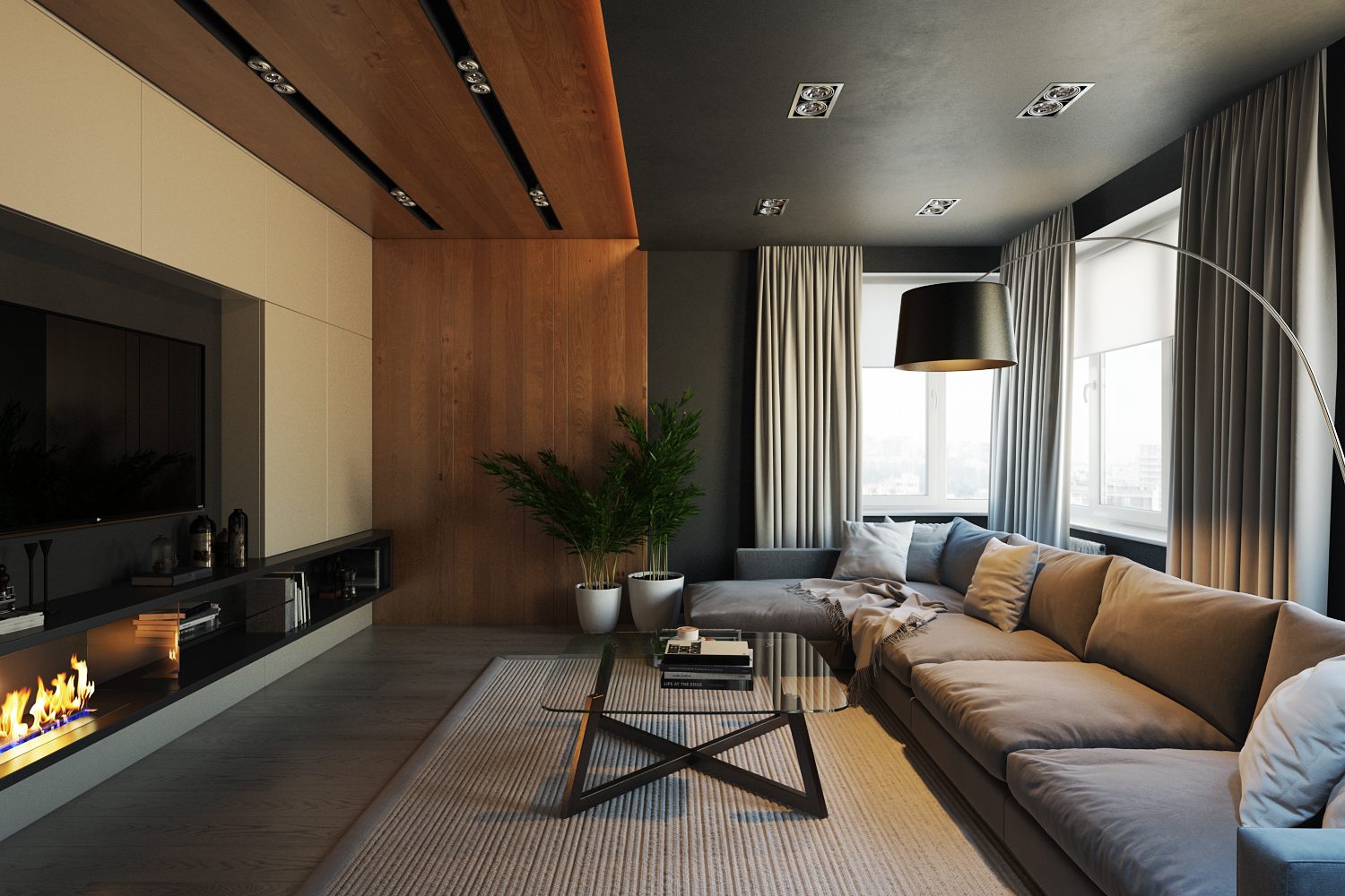 living room 3d render