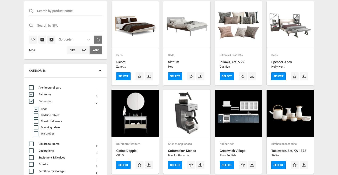 3D Rendering Studio’s Library of Available 3D Models