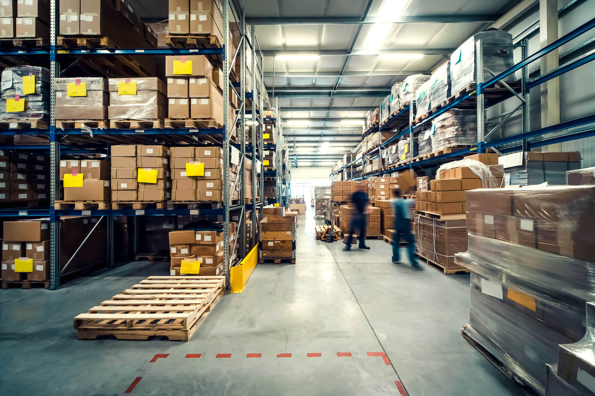 Busy Warehouse Storing Ecommerce Shipments