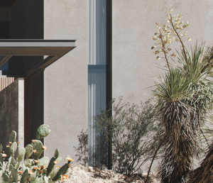 Realistic Facade Stucco in the Villa Rendering