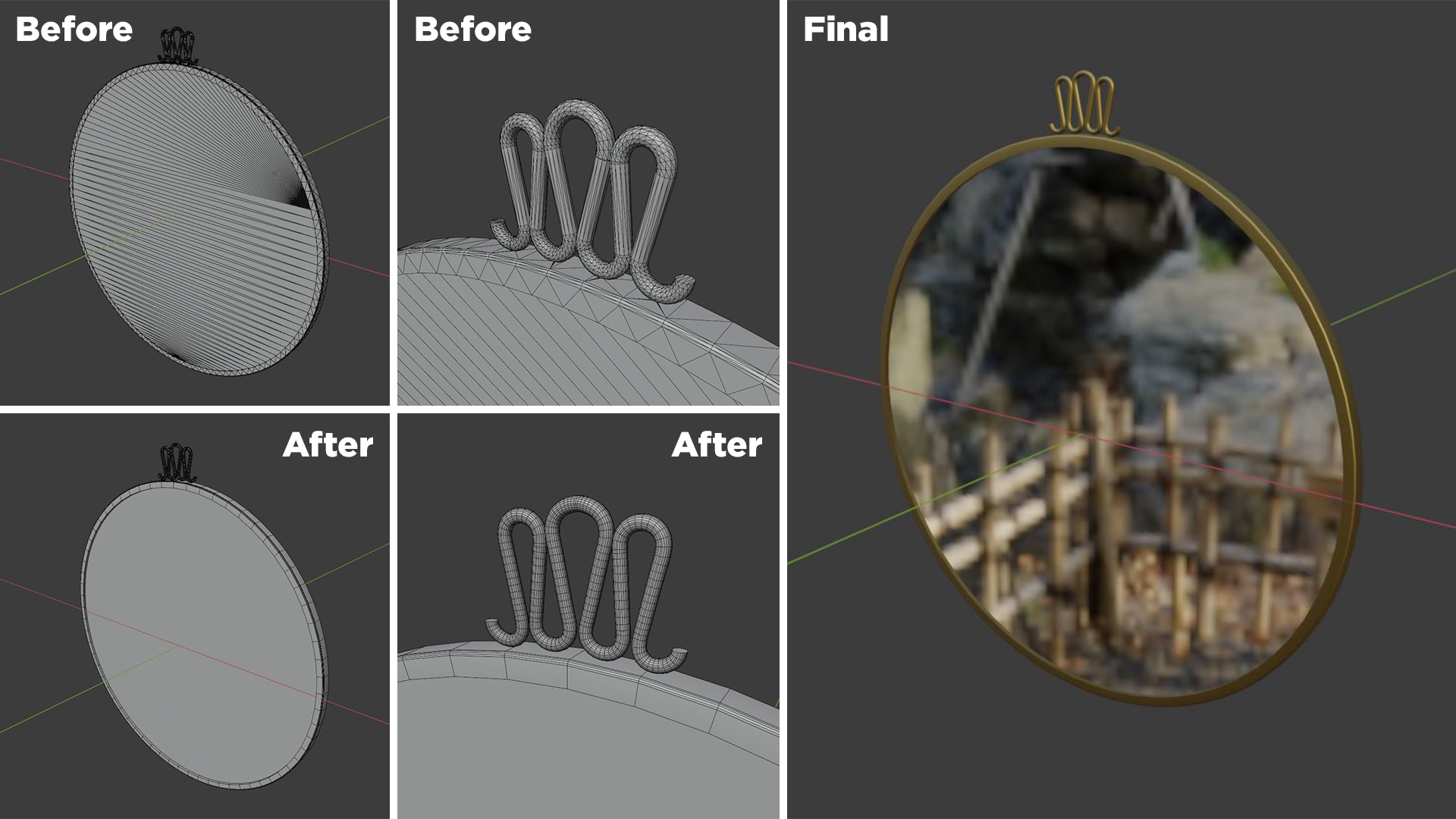 3D Modeling Process with Retopology