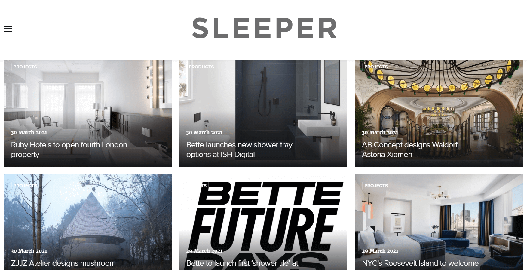 Sleeper Interior Design Magazine