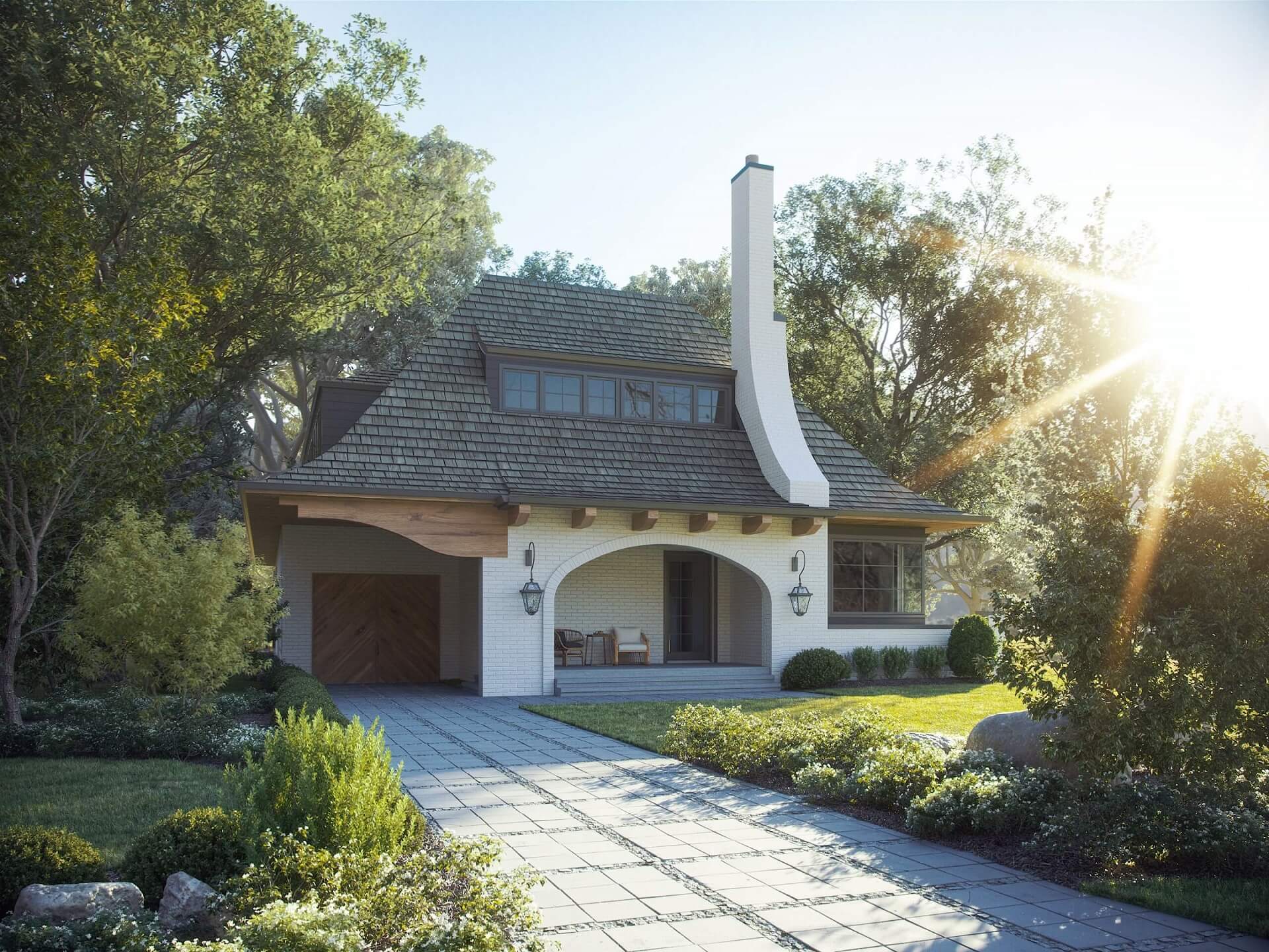 A 3D Render of a Cottage Created by an Outsource CGI Team