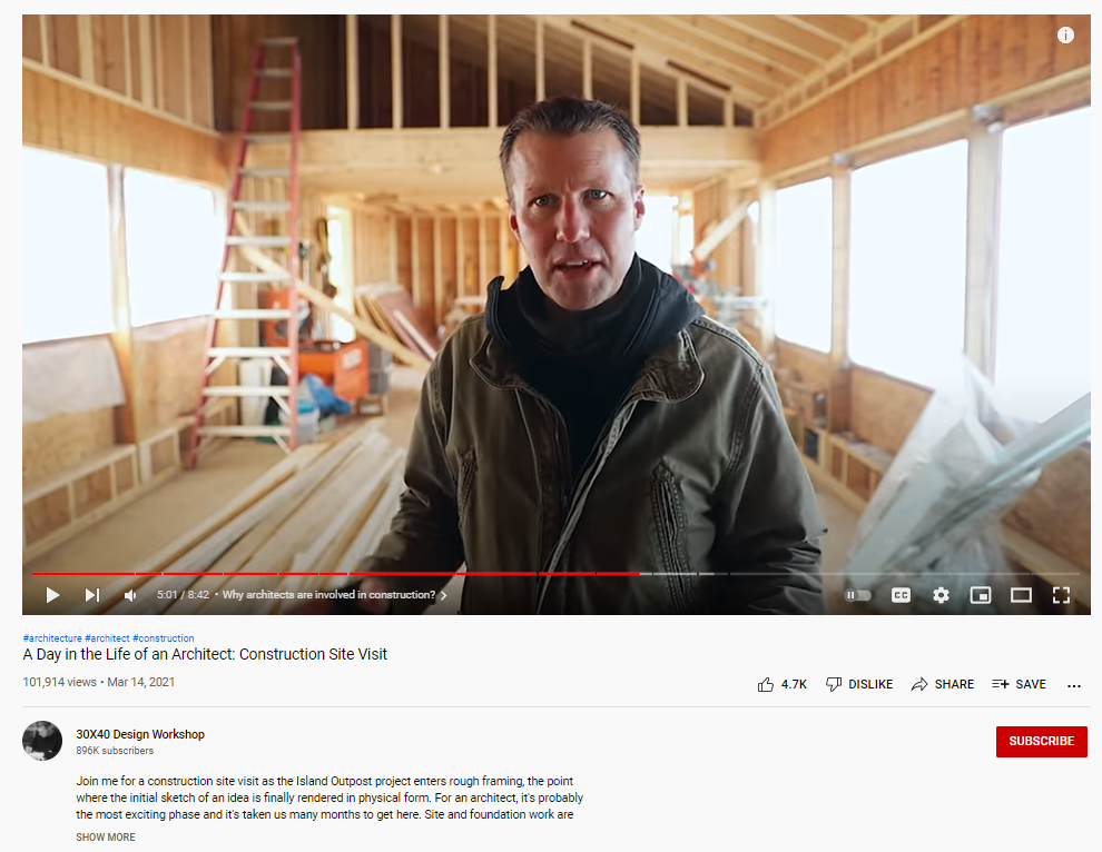 An Architect Filming a Video on a Site