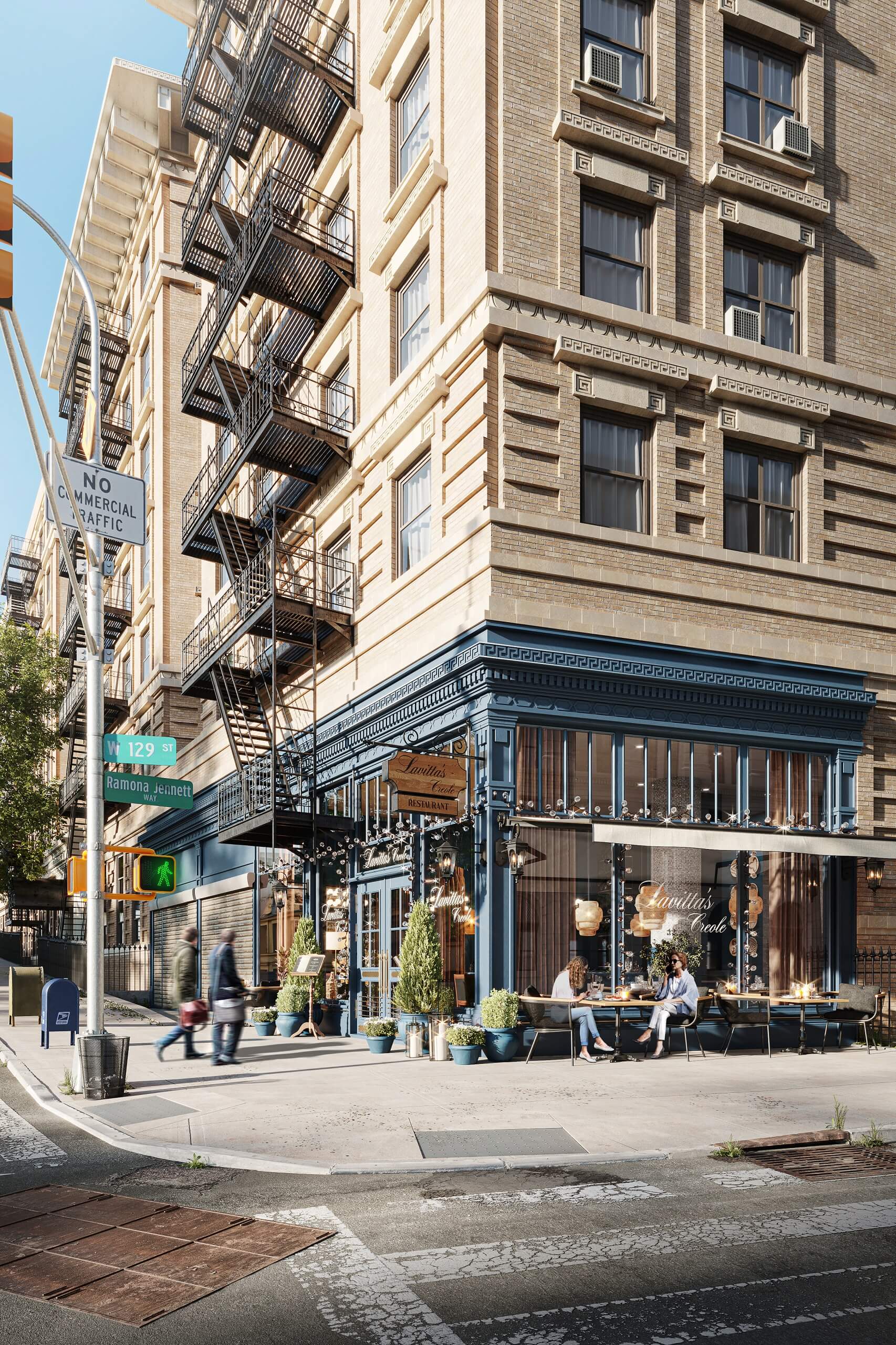 Exterior 3D Render for a Restaurant in New York