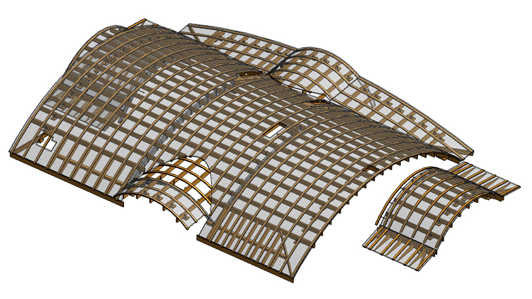 BIM Model of a Complex Glass Roof