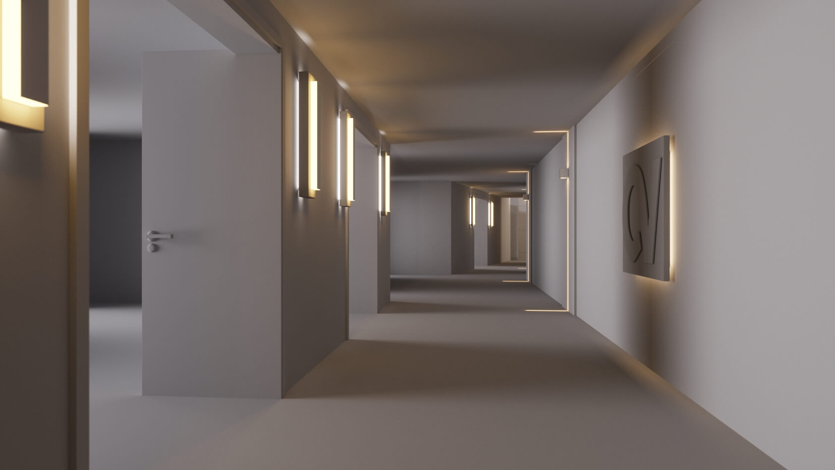 Theater Corridor for 3D Animation