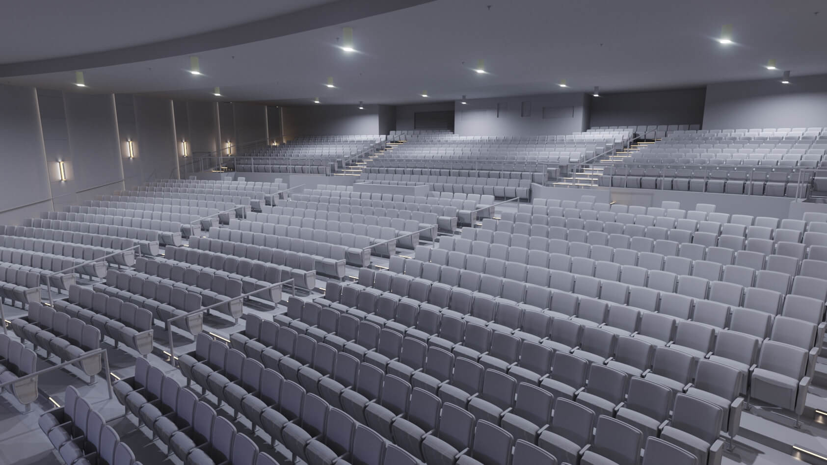 Theater Seating Top View for 3D Animation