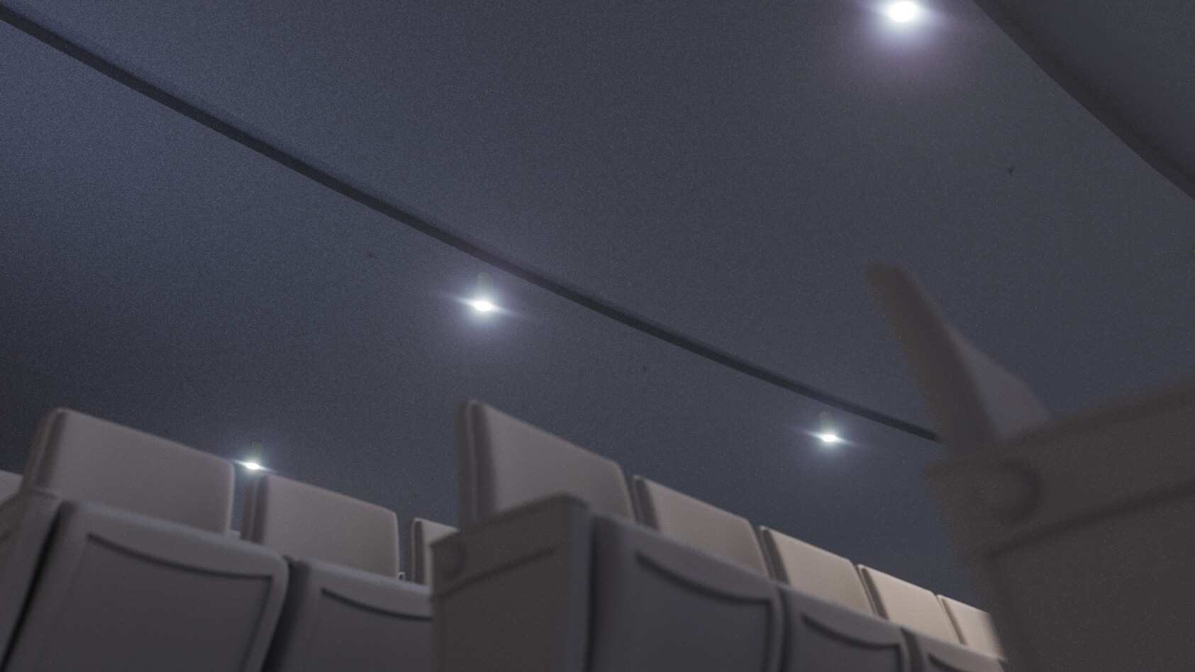 Ceiling Lights Modeled for 3D Animation