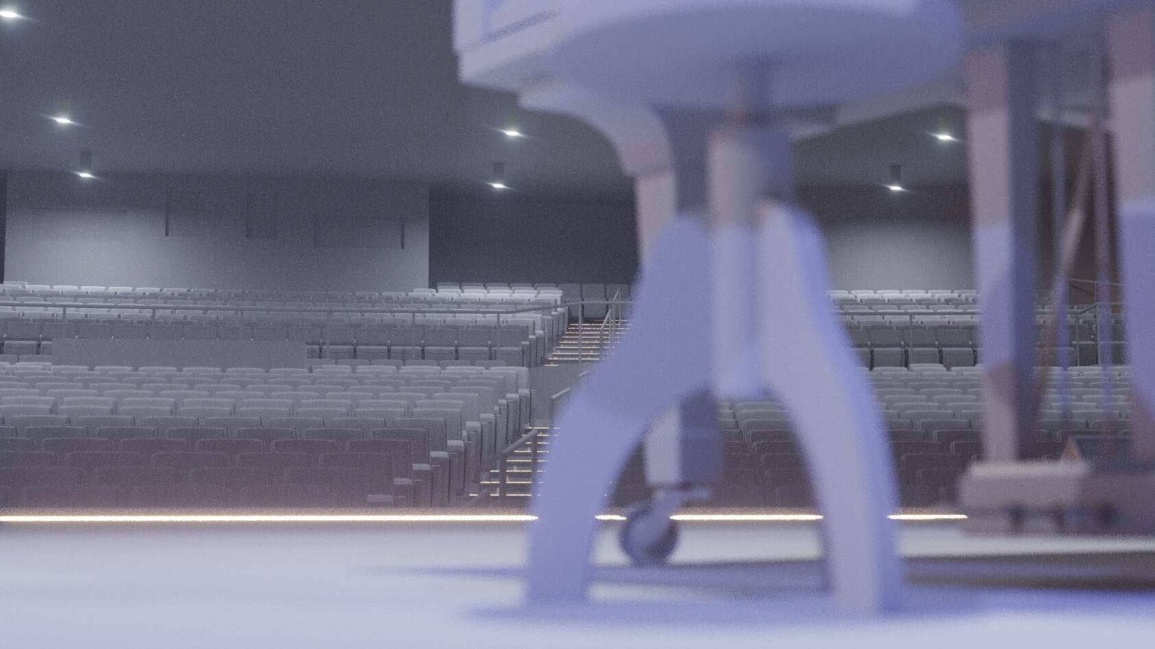 Theater Seating from the Stage for 3D Animation