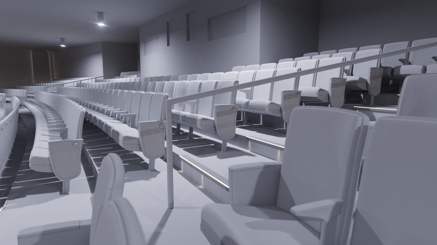 Stairs Lighting in the Theater 3D Animation