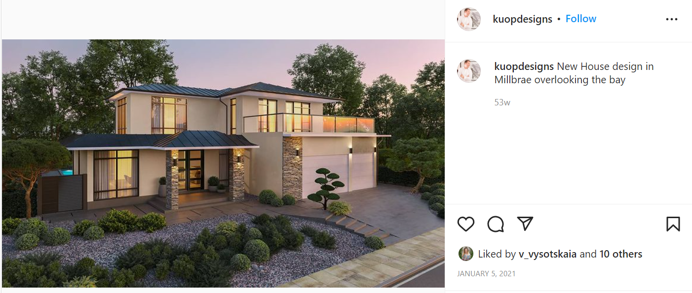 Professional Exterior Visualization Used for Instagram Marketing