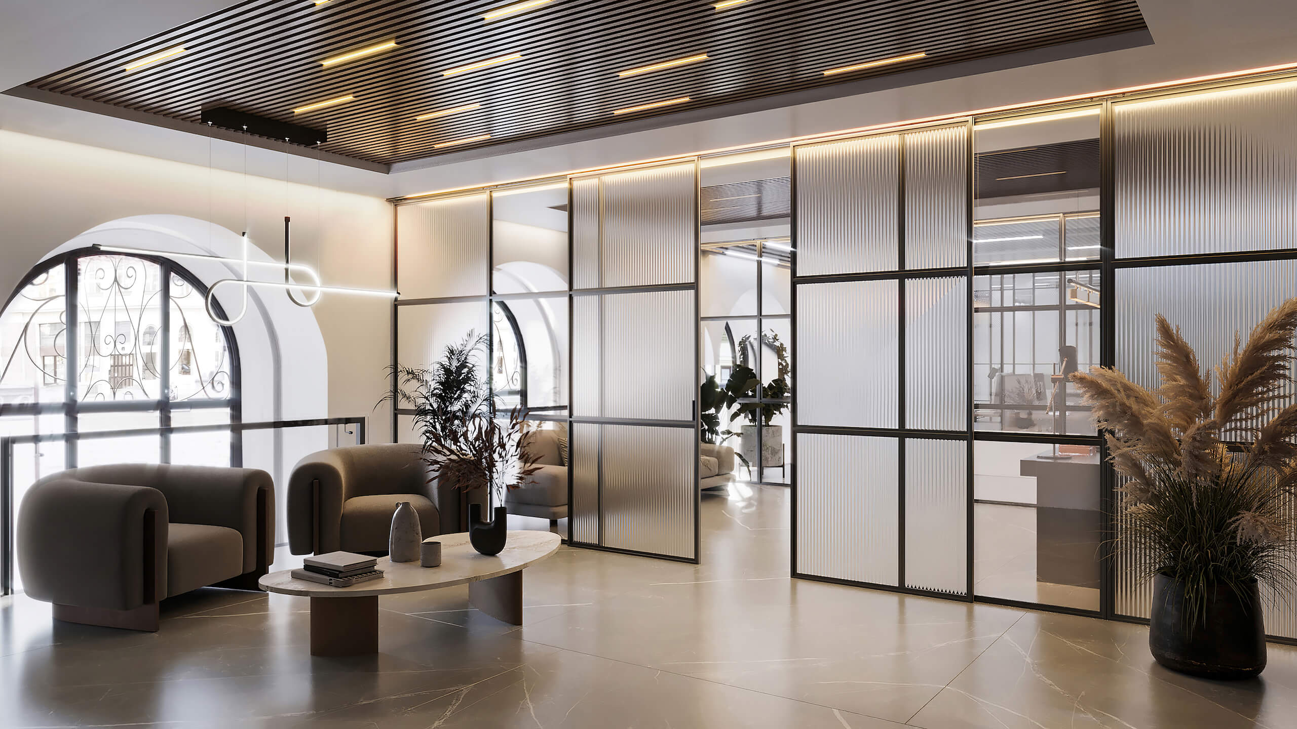Photorealistic CGI for Vienna Office Lobby Design