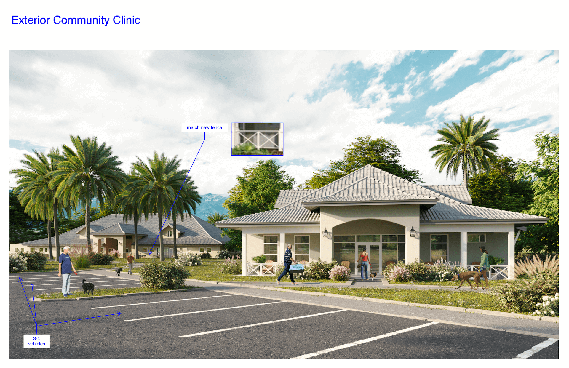 Client’s Notes on the Draft 3D Rendering of the Clinic