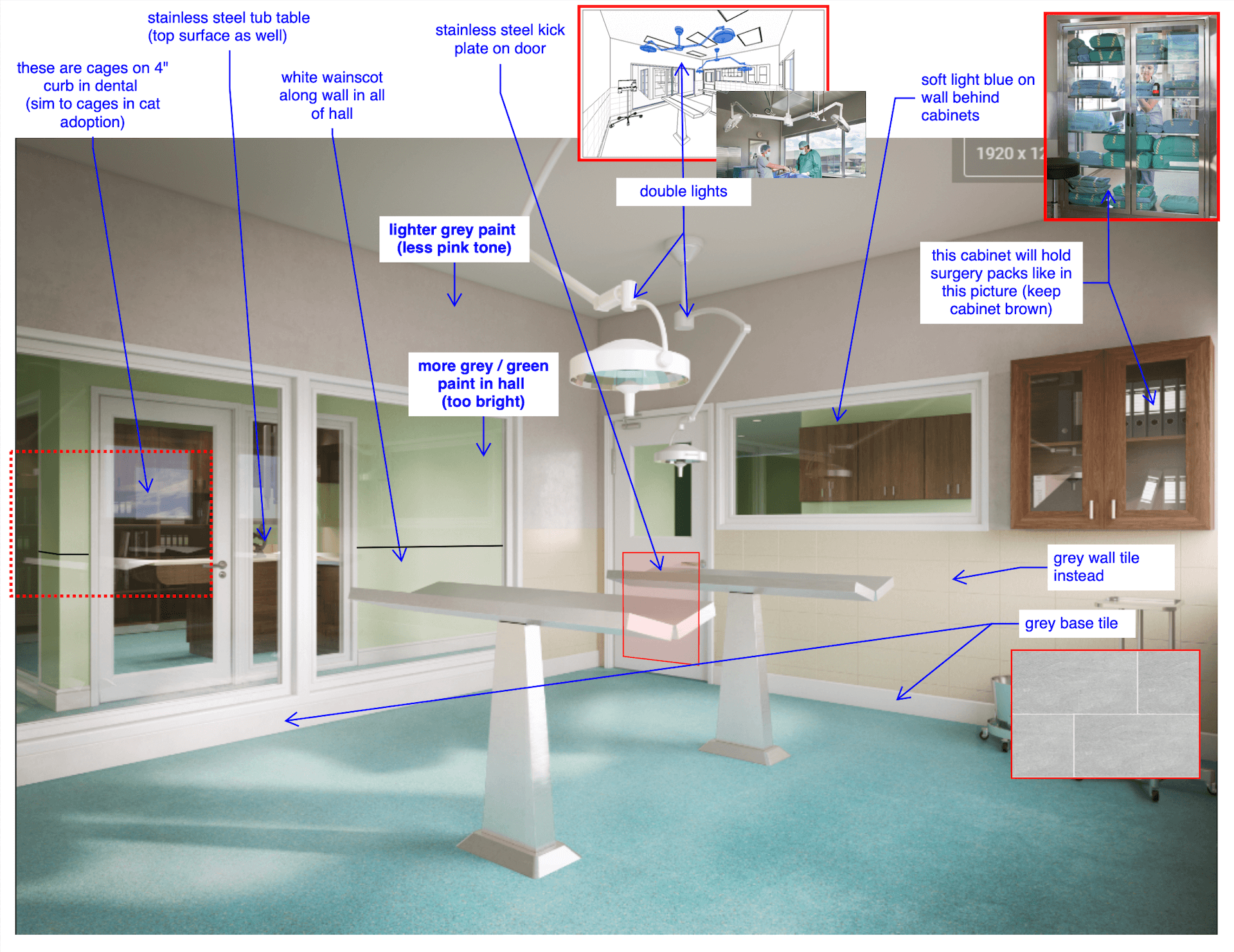 Notes in the First Round of Revision of Surgery Room Visualization