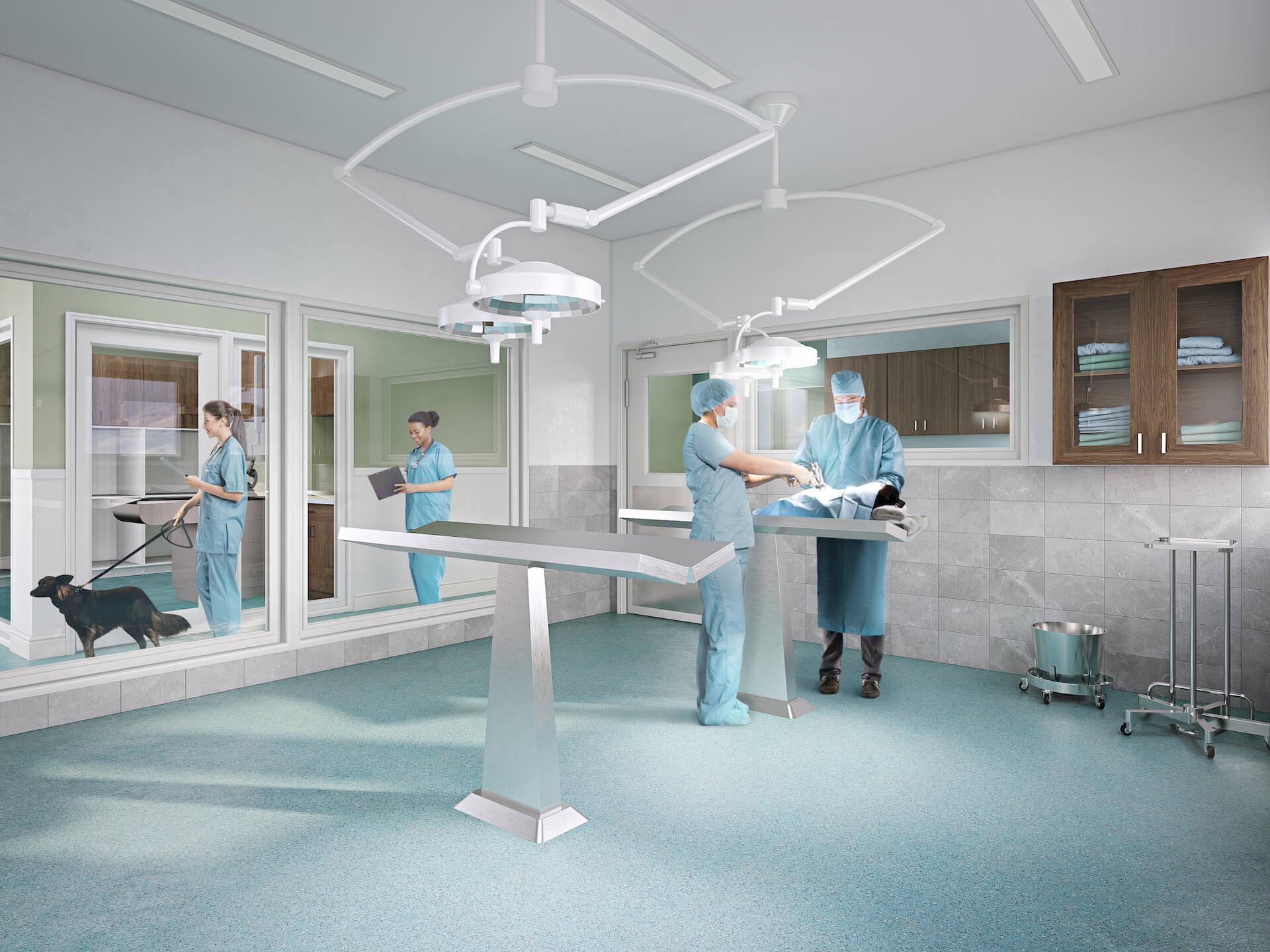 Interior Building Rendering of the Surgery Room After Post-Production