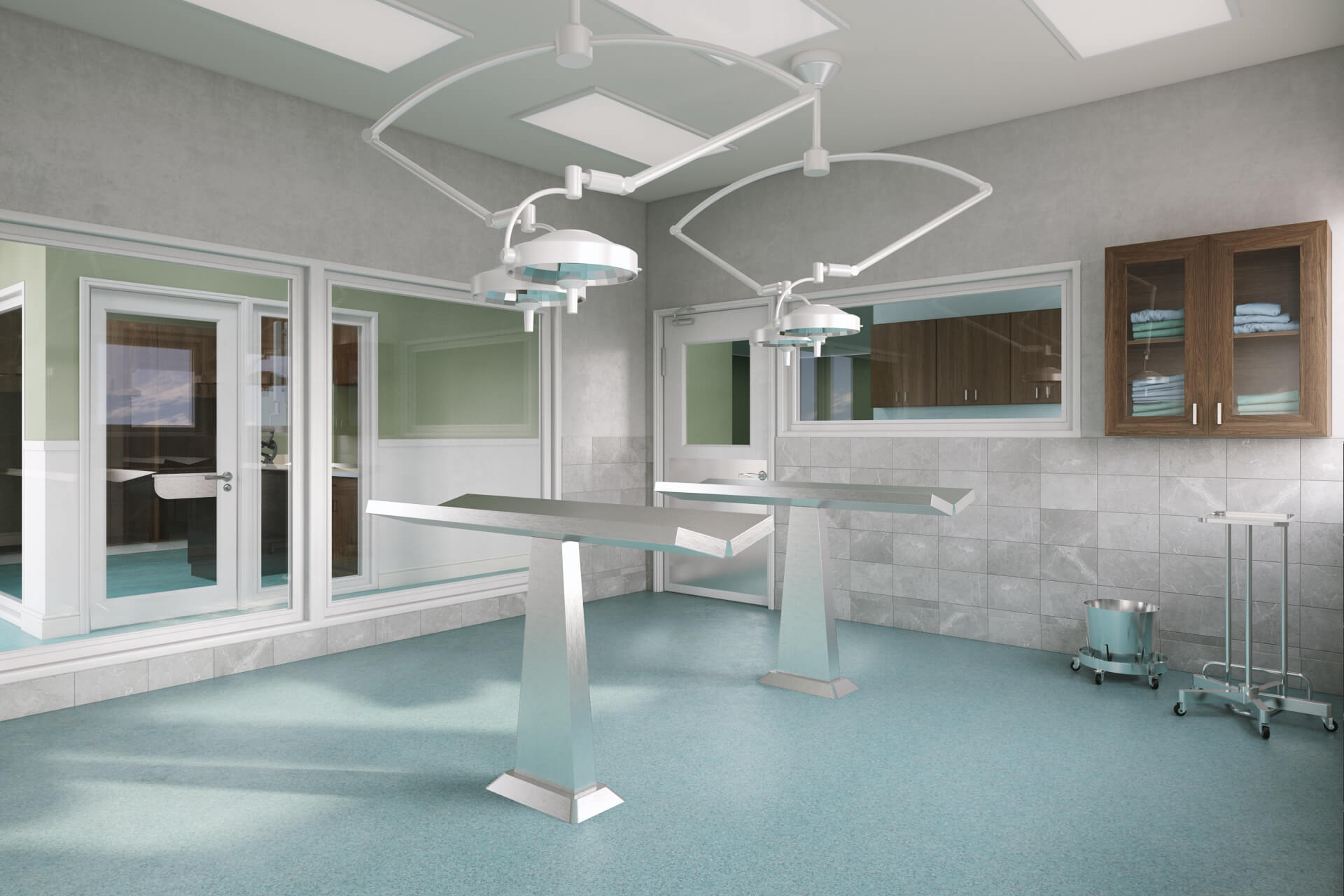 Second Version of the Operating Room 3D Render