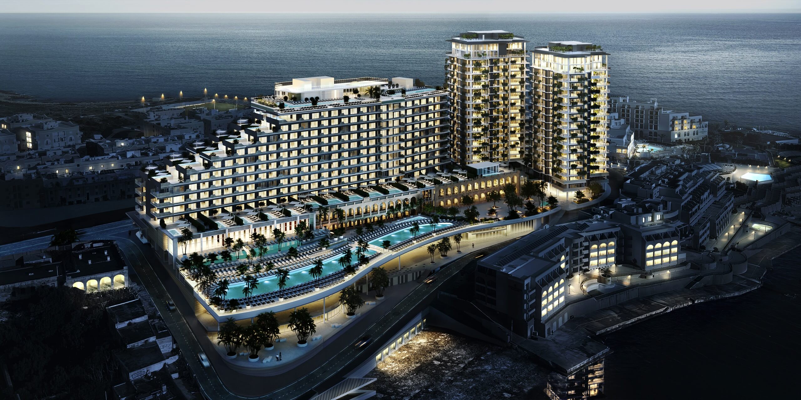 CGI of Commercial Real Estate in Malta