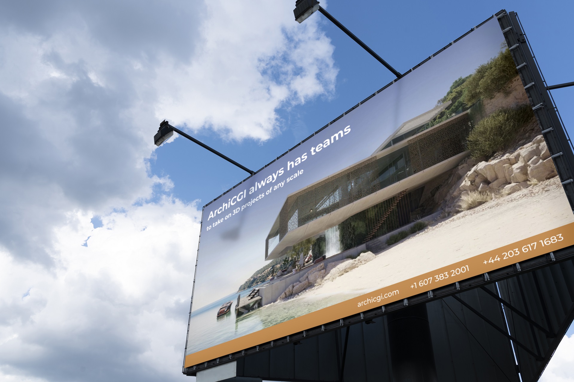 Real Estate Outdoor Advertising for a Seaside Mansion