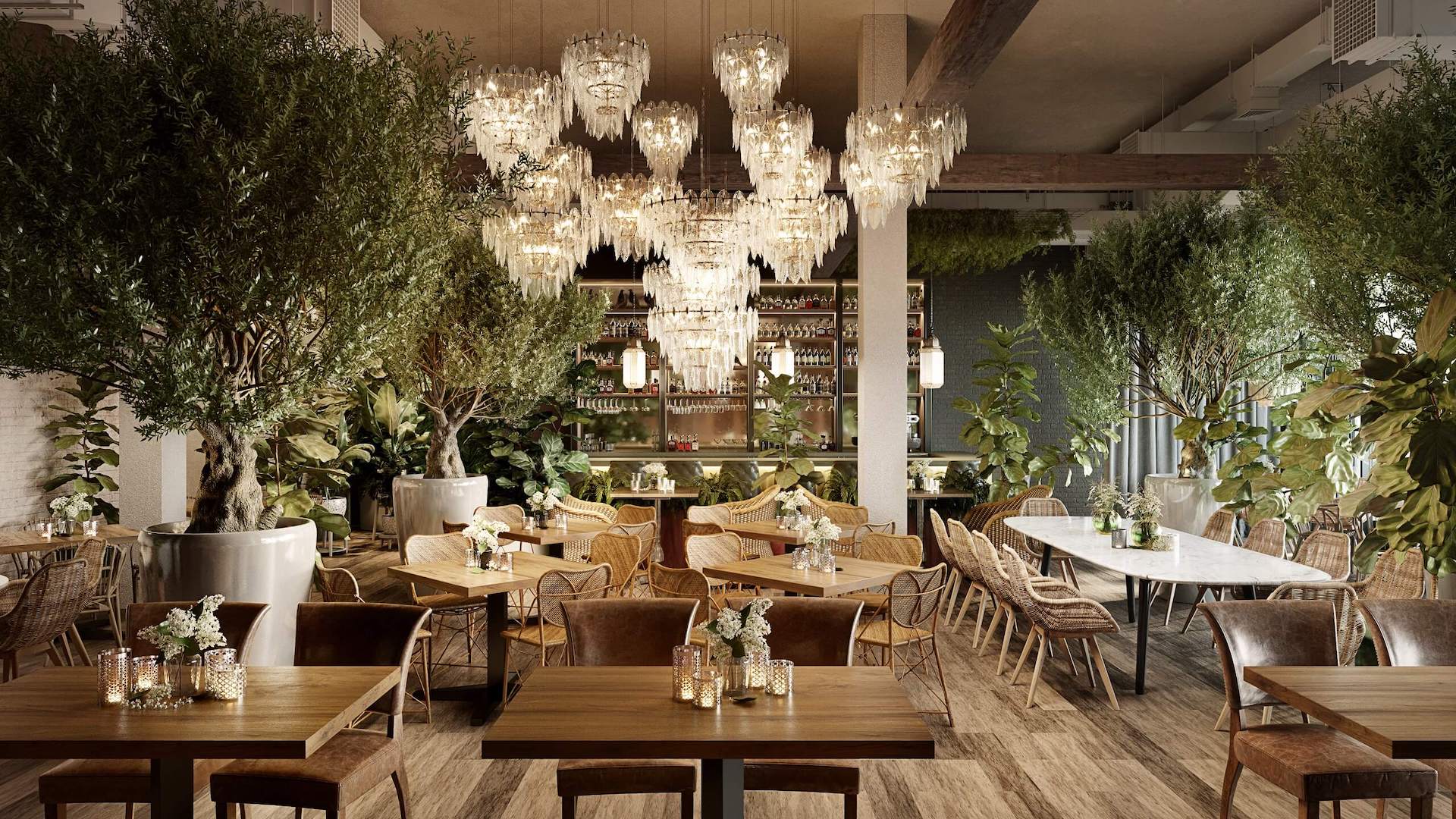 Photorealistic Architectural CGI of a Florida Restaurant Interior