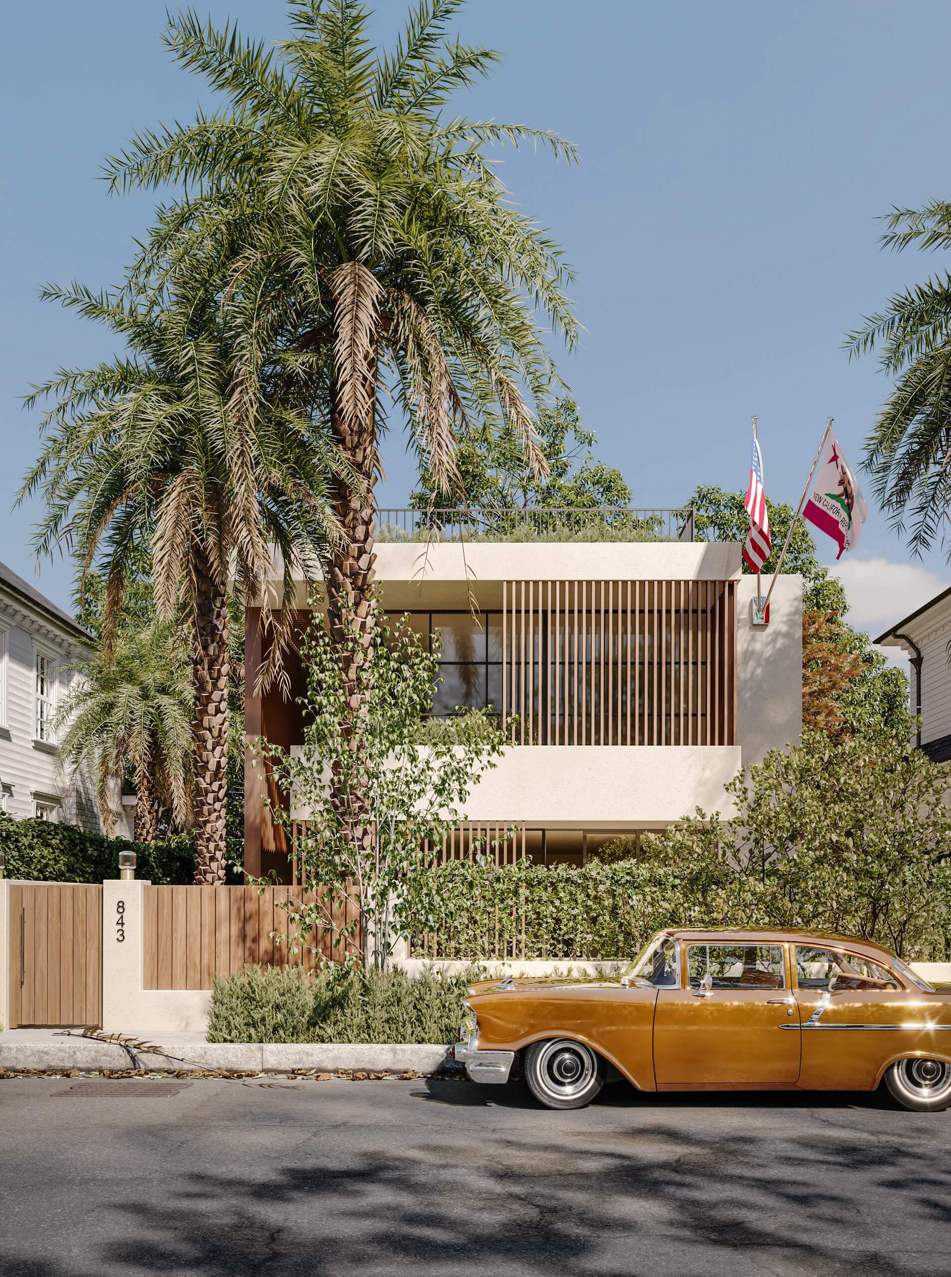 CG Visual of a Cozy House in LA