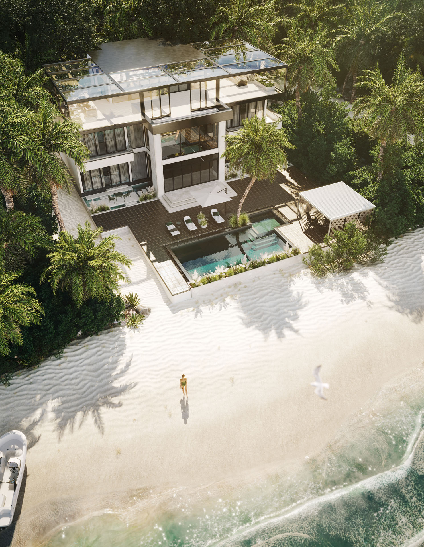 3D Renderings for Los Angeles Villa on the Beach Concept