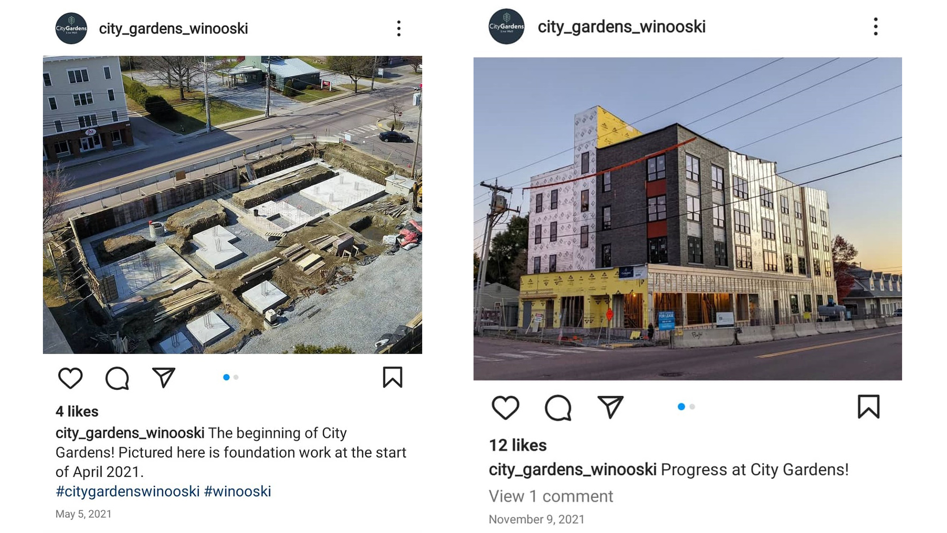 Instagram Ads Showing Real Estate Construction Progress