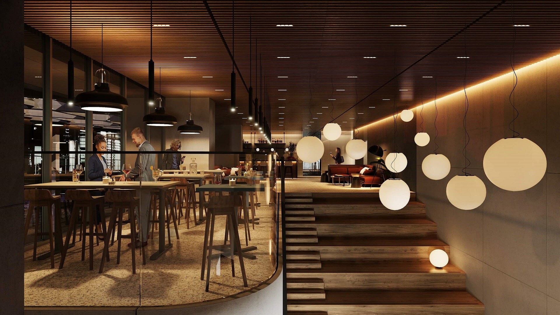 3D Render of a Bar Interior