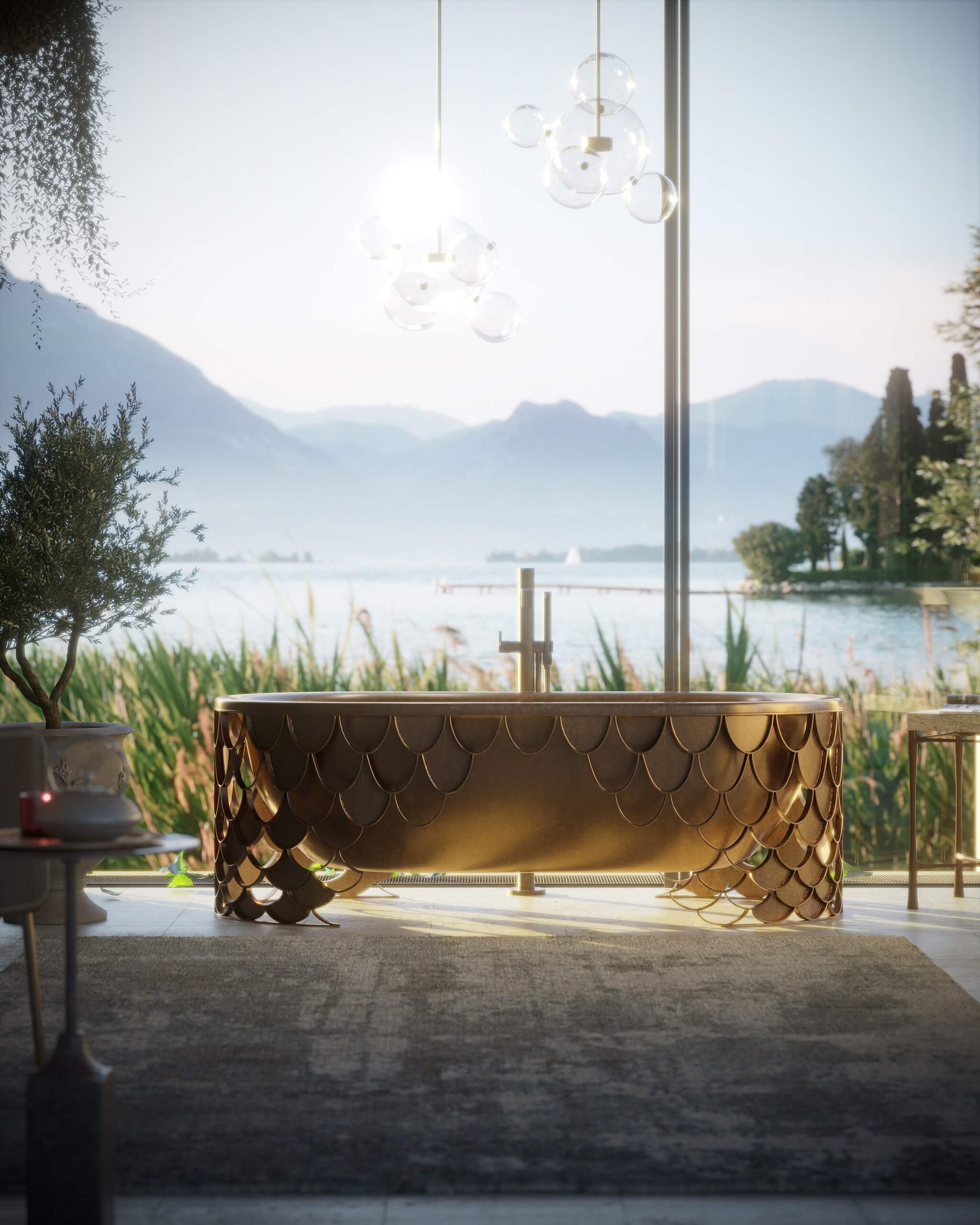 Photorealistic 3D Visualization of Luxury Bathroom