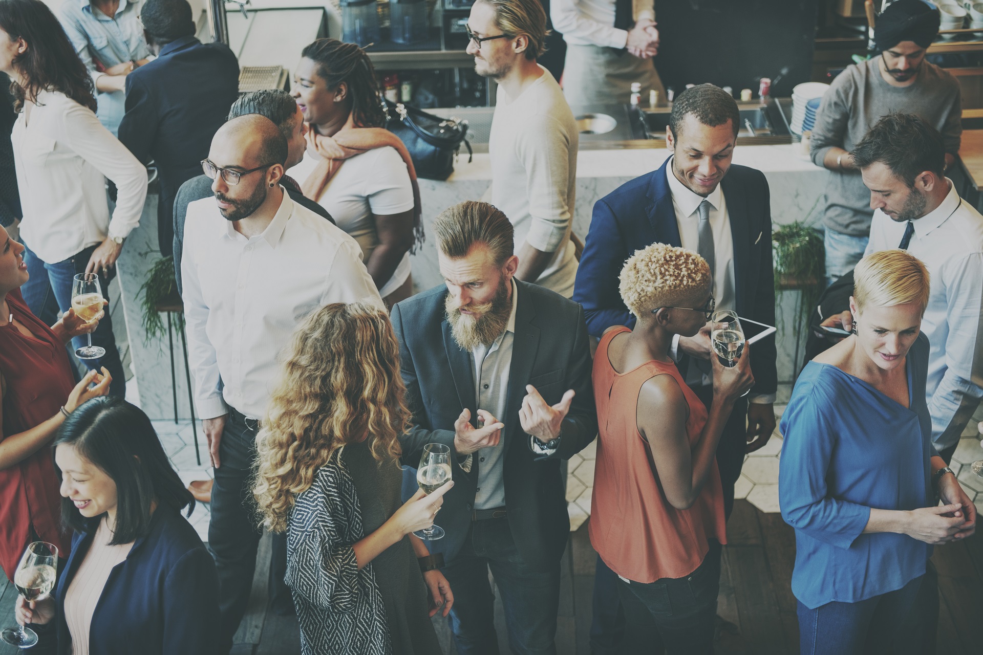 People at a Local Event Sponsored by Architects