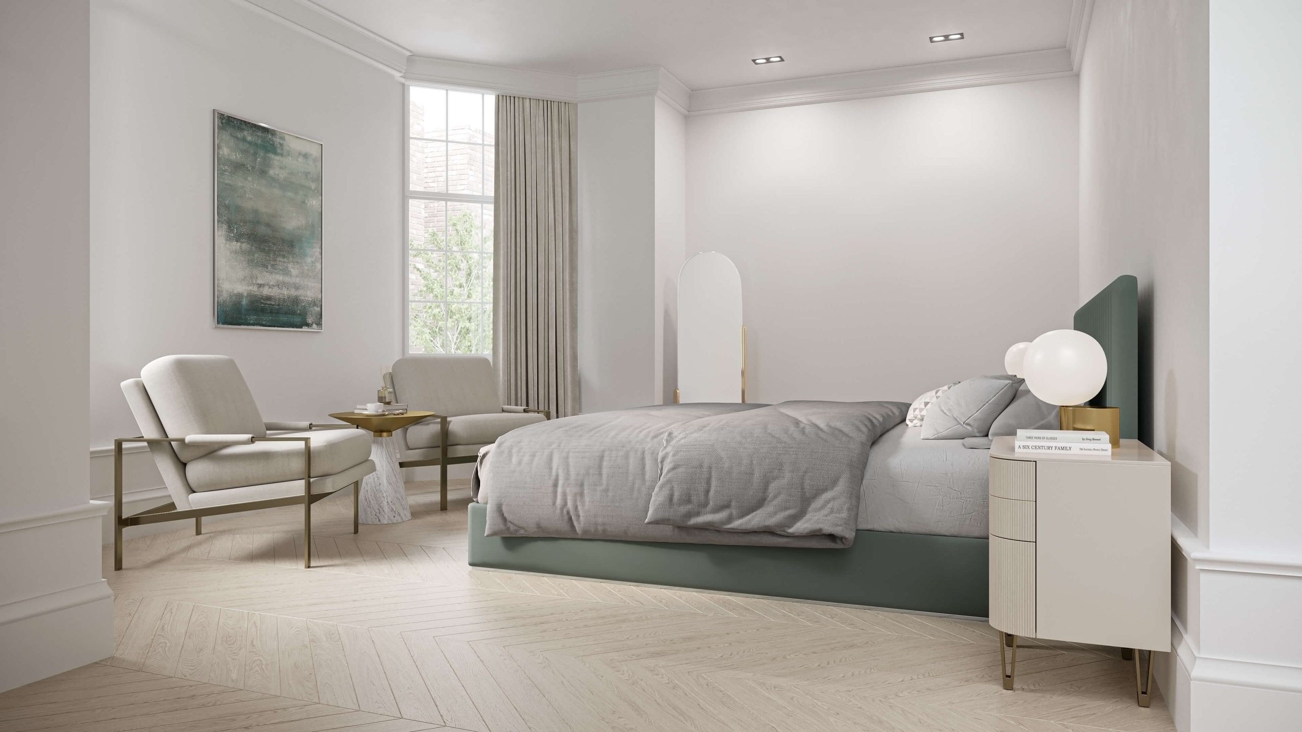 Main Bedroom Rendering for a Quebec real Estate Complex