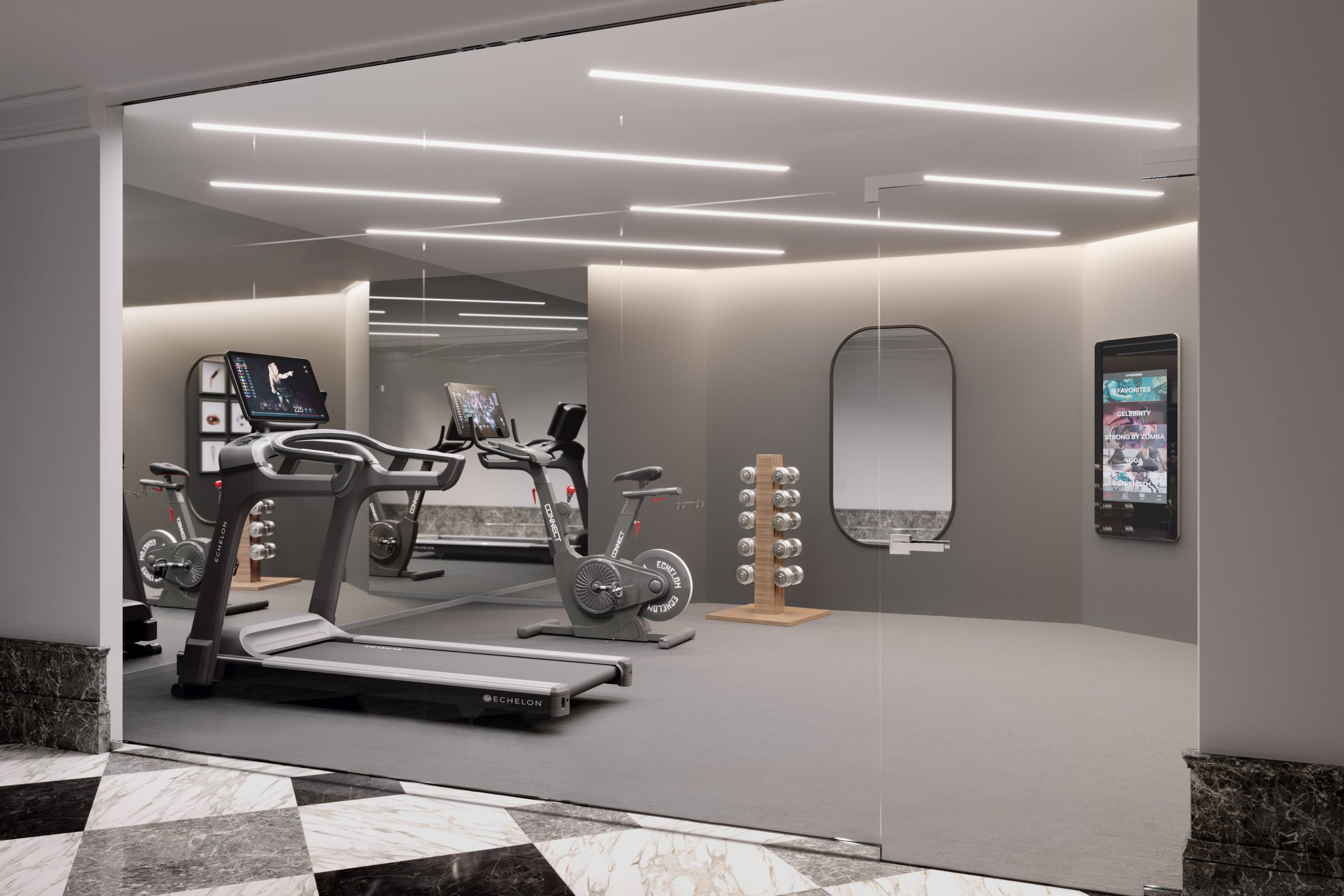 Gym 3D Render for a Percy Condo Building Project