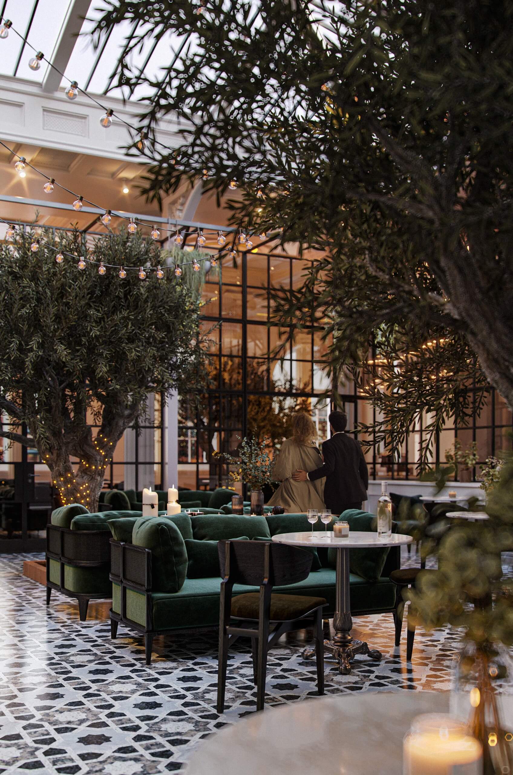 3D Visual of a Hotel Lobby Design