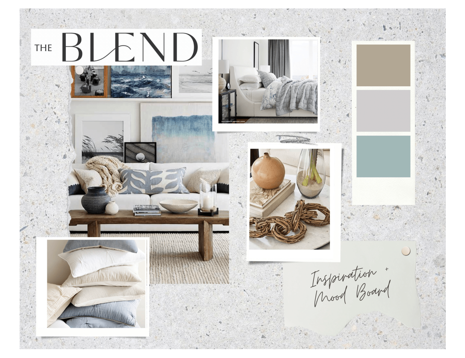 Townhome Interior Moodboard for Virtual Tour