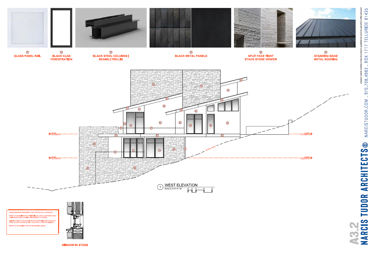 Residence West Elevation Drawing