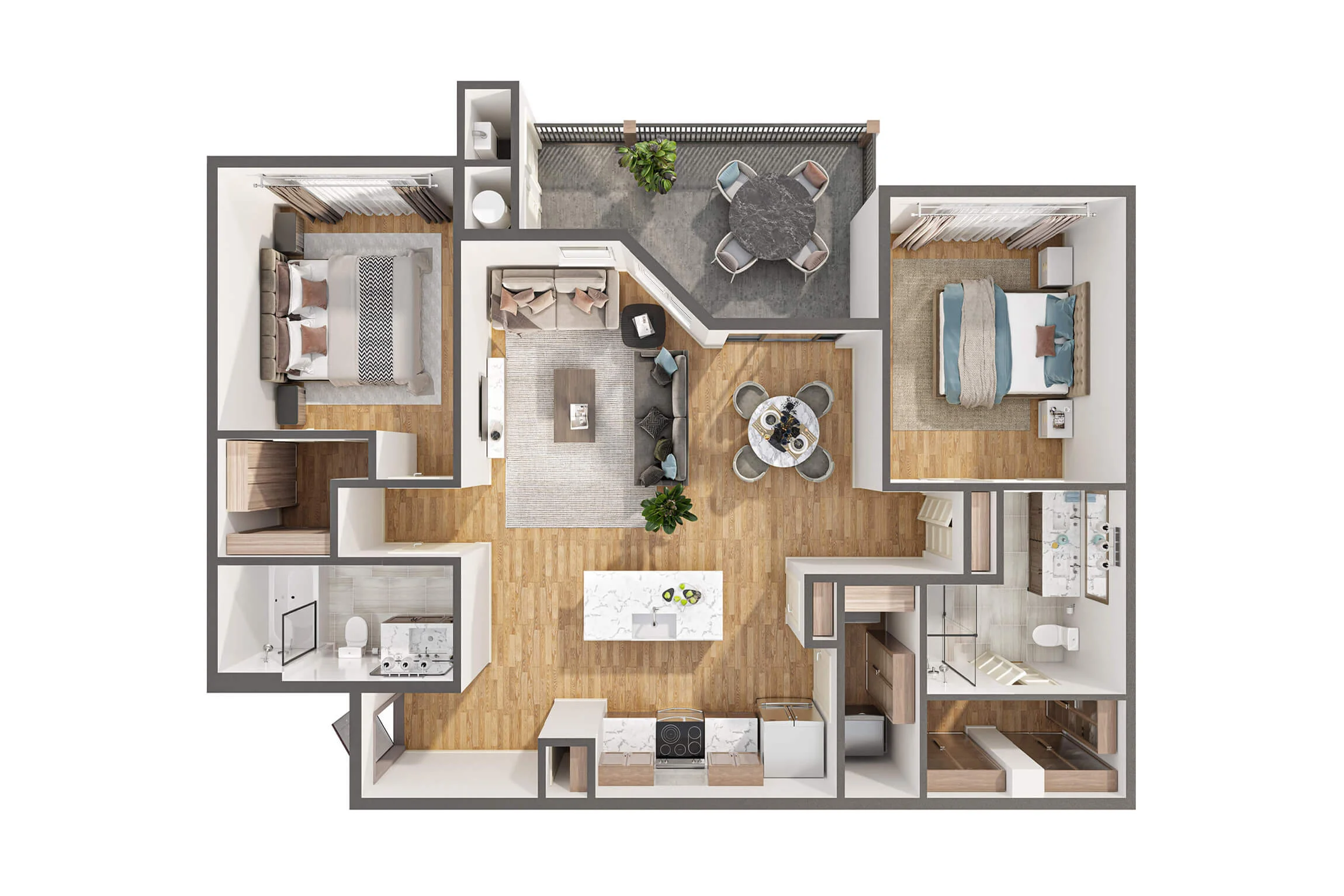 3D Floor Plan Render for Listing