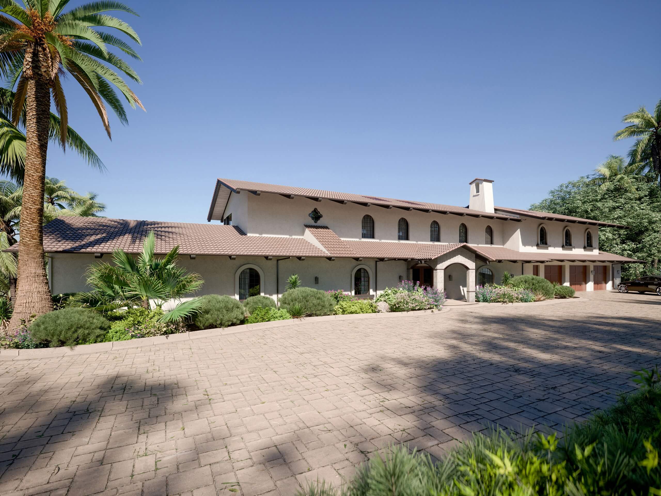 Exterior CGI of a Residence in California