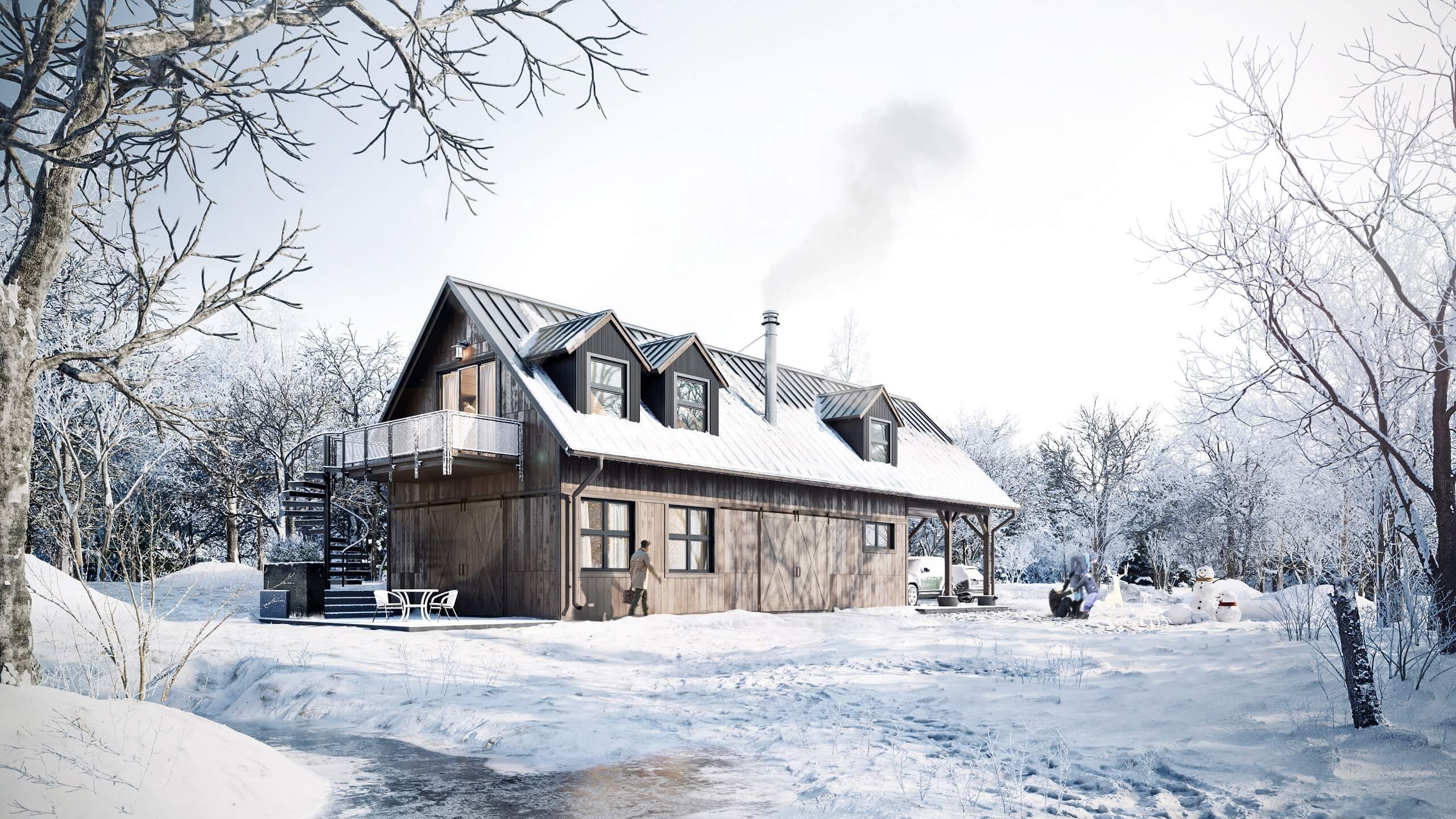 3D Visualization of a Barndominium in Missouri