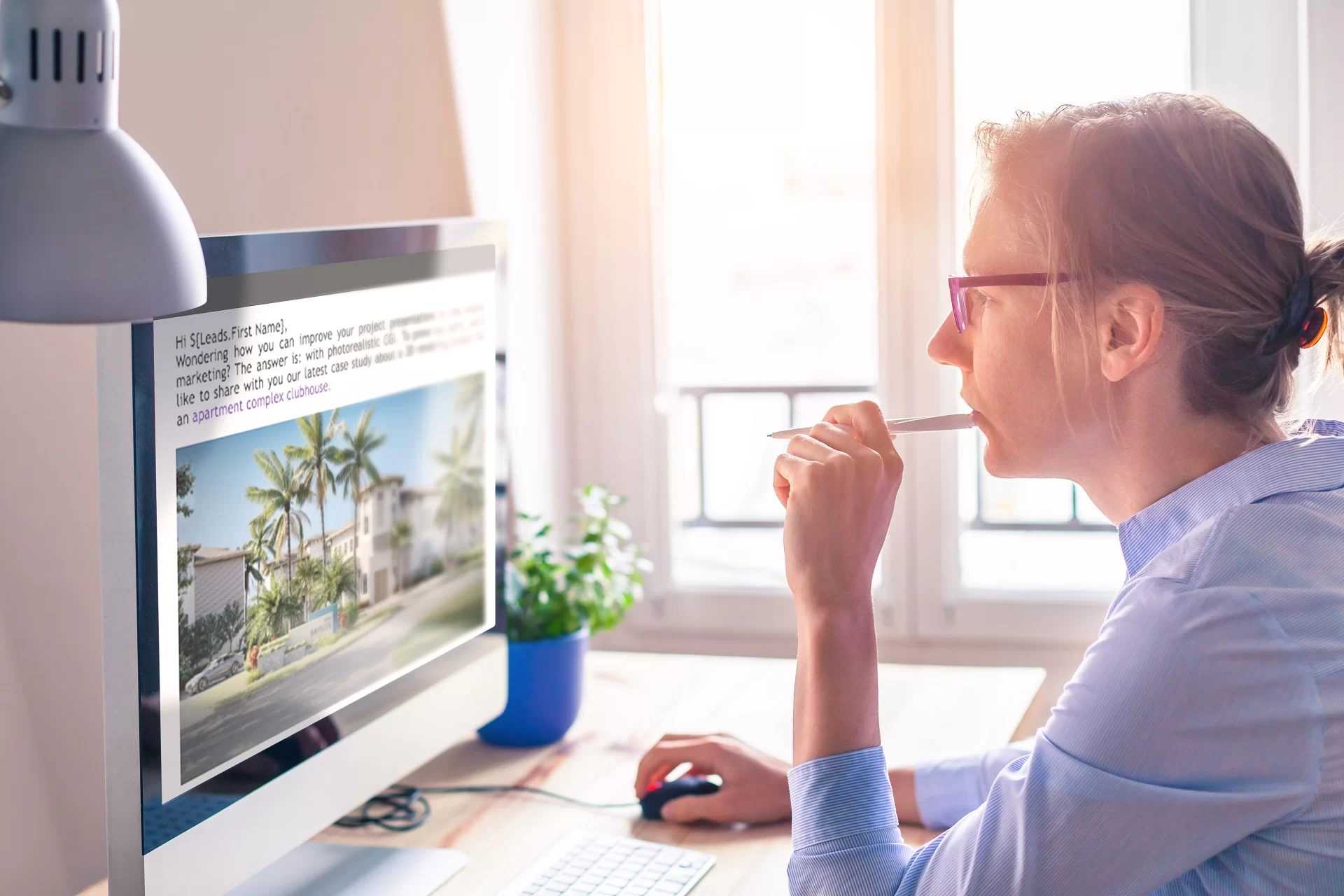 Architect Composing a Personalized Email