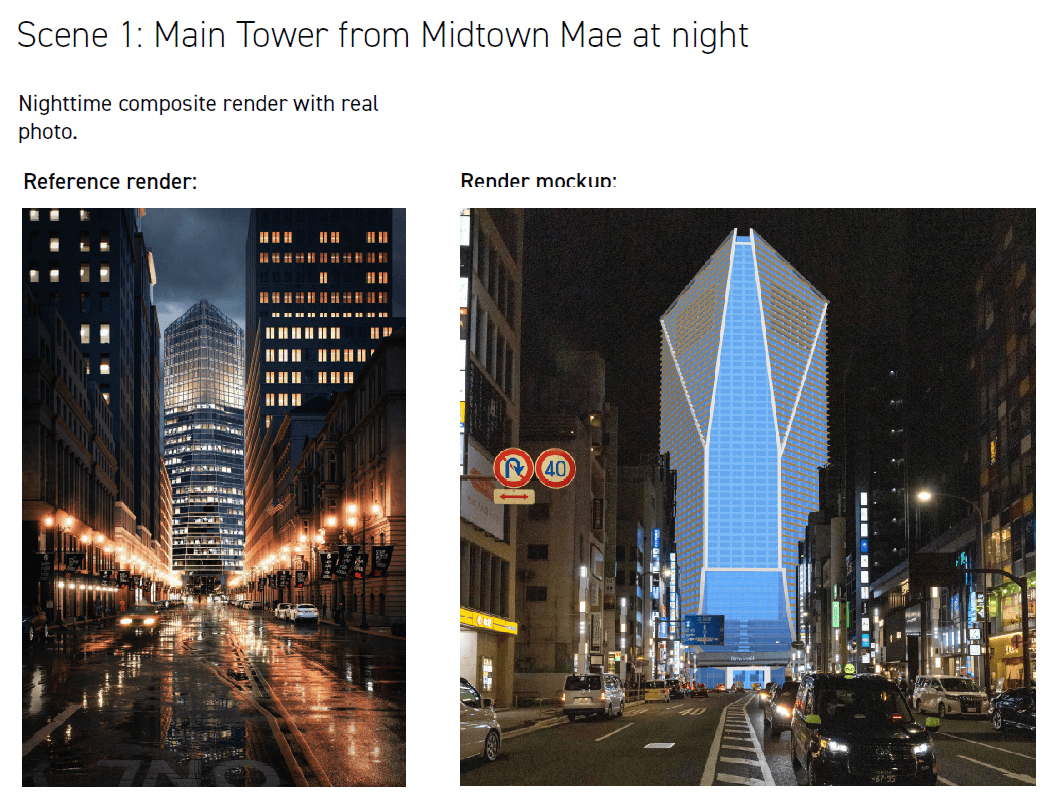 Visual References for Urban Redevelopment Rendering
