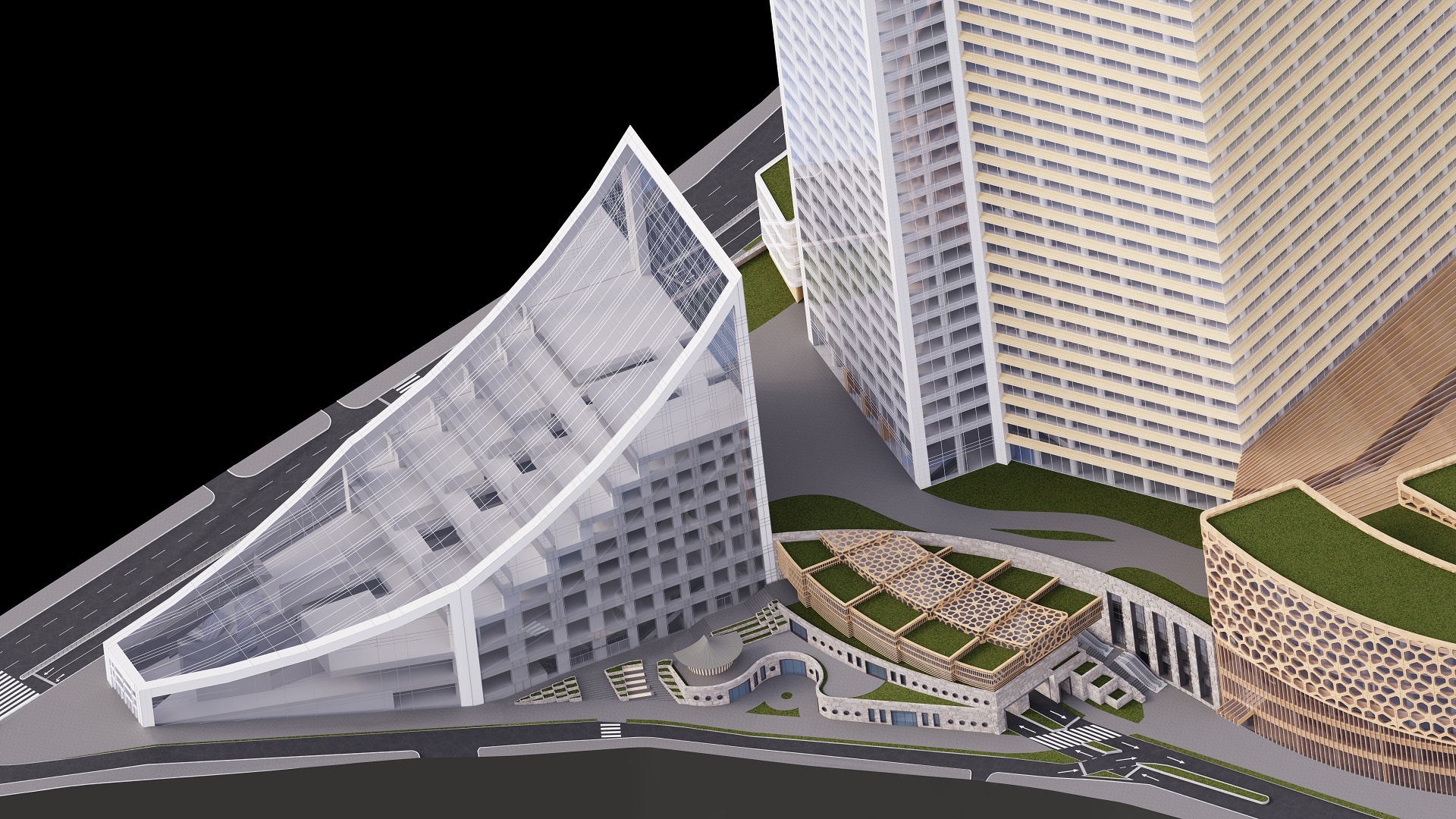 Urban Redevelopment 3D Visualization: Cutaway View