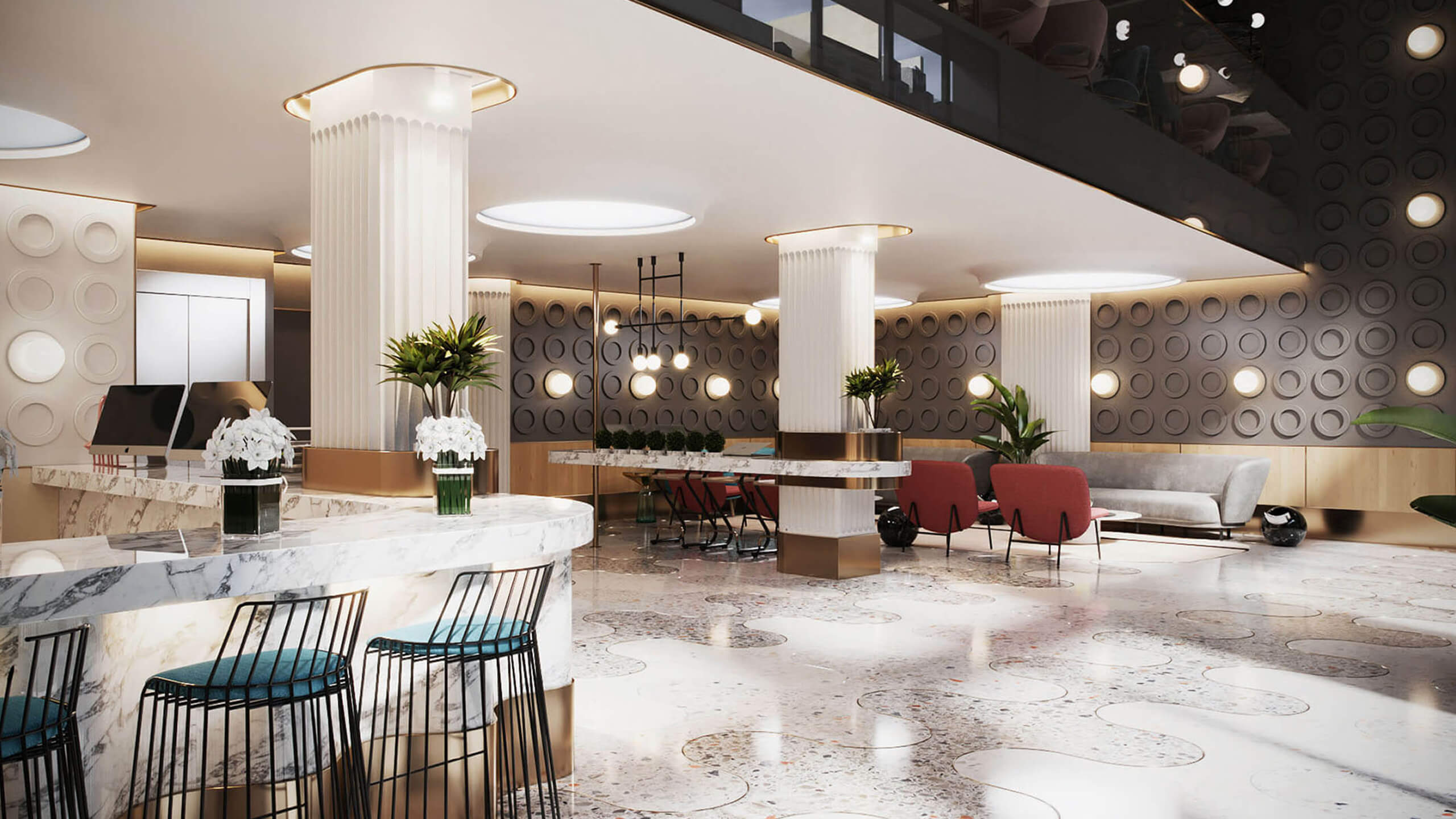 3D Visualization of Hotel Lobby